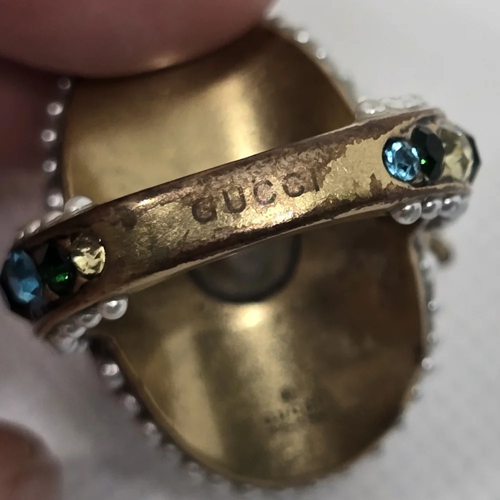 Gucci Pearl Flower Multicolor Ring